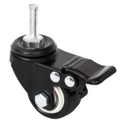 Roues pour jardinière 4 pcs noir 8x3,5x8 cm fer 