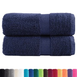 Serviettes d'invité de qualité sup. SOLUND 2 pcs bleu marine 