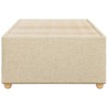 Cadre de lit sans matelas crème 100x200 cm tissu 