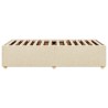 Cadre de lit sans matelas crème 100x200 cm tissu 