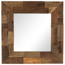 Miroir Bois de récupération massif 50 x 50 cm   