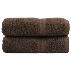 Serviettes d'invité de qualité supérieure SOLUND 2 pcs marron 