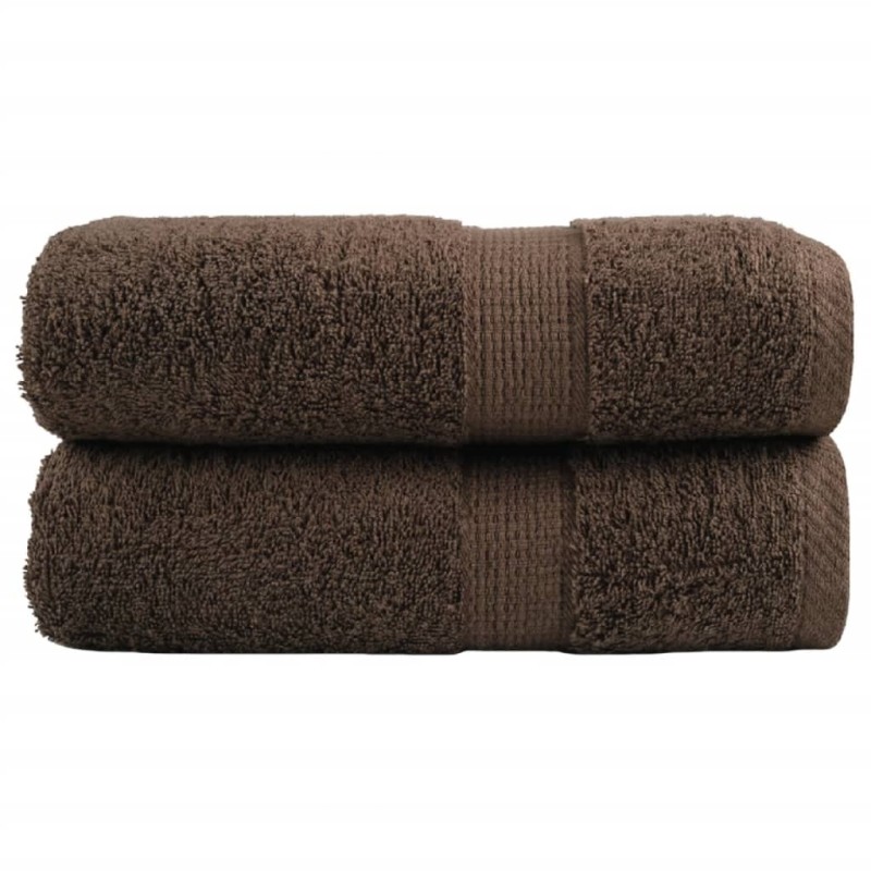 Serviettes d'invité de qualité supérieure SOLUND 2 pcs marron 