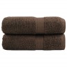 Serviettes d'invité de qualité supérieure SOLUND 2 pcs marron 