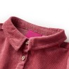 Robe enfants à manches longues velours côtelé rose ancien 140 