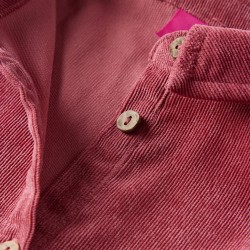 Robe enfants à manches longues velours côtelé rose ancien 140 