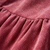 Robe enfants à manches longues velours côtelé rose ancien 140 