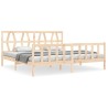 Cadre de lit sans matelas 200x200 cm bois massif de pin 