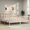 Cadre de lit sans matelas 200x200 cm bois massif de pin 
