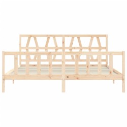 Cadre de lit sans matelas 200x200 cm bois massif de pin 