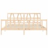 Cadre de lit sans matelas 200x200 cm bois massif de pin 