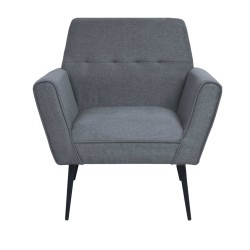 Fauteuil gris clair acier et tissu 