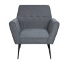 Fauteuil gris clair acier et tissu 