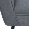 Fauteuil gris clair acier et tissu 