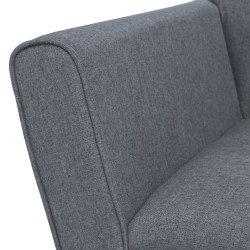 Fauteuil gris clair acier et tissu 