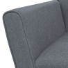 Fauteuil gris clair acier et tissu 