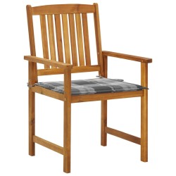 Chaises de jardin avec coussins lot de 2 Bois d'acacia massif 