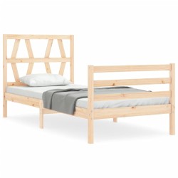 Cadre de lit sans matelas bois massif 