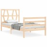 Cadre de lit sans matelas bois massif 