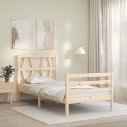 Cadre de lit sans matelas bois massif 