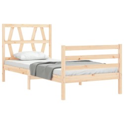 Cadre de lit sans matelas bois massif 