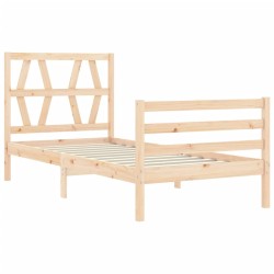 Cadre de lit sans matelas bois massif 