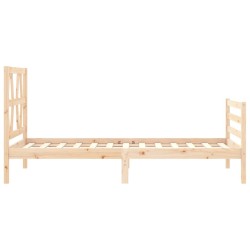 Cadre de lit sans matelas bois massif 