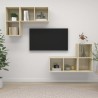 Meubles TV muraux 4 pcs Chêne sonoma Bois d'ingénierie 