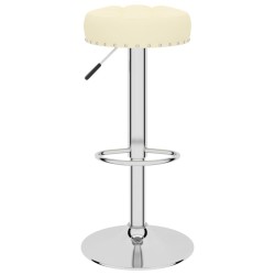 Tabourets de bar lot de 2 crème tissu 