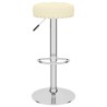 Tabourets de bar lot de 2 crème tissu 