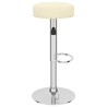 Tabourets de bar lot de 2 crème tissu 