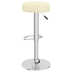 Tabourets de bar lot de 2 crème tissu 