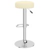 Tabourets de bar lot de 2 crème tissu 