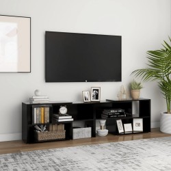 Meuble TV Noir 149x30x52 cm Bois d'ingénierie 