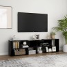 Meuble TV Noir 149x30x52 cm Bois d'ingénierie 