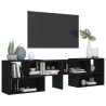 Meuble TV Noir 149x30x52 cm Bois d'ingénierie 
