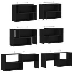 Meuble TV Noir 149x30x52 cm Bois d'ingénierie 