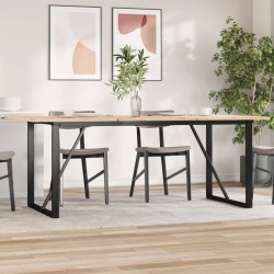 Pieds de table à manger cadre en O 180x80x73 cm acier 