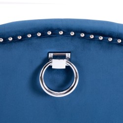 Chaise de salle à manger Bleu Velours 