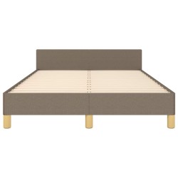 Cadre de lit sans matelas taupe 120x190 cm tissu 