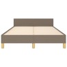 Cadre de lit sans matelas taupe 120x190 cm tissu 