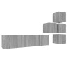 Ensemble de meubles TV 6 pcs Sonoma gris Bois d'ingénierie 