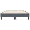 Cadre de lit sans matelas gris foncé 120x210 cm velours 