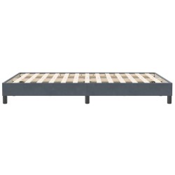 Cadre de lit sans matelas gris foncé 120x210 cm velours 