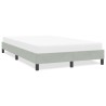 Cadre de lit sans matelas gris clair 120x210 cm velours 