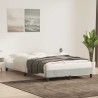 Cadre de lit sans matelas gris clair 120x210 cm velours 