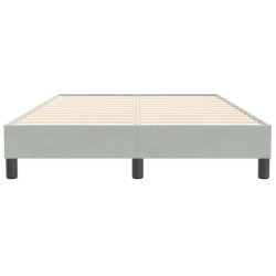 Cadre de lit sans matelas gris clair 120x210 cm velours 