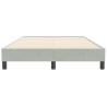 Cadre de lit sans matelas gris clair 120x210 cm velours 