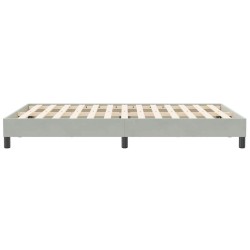 Cadre de lit sans matelas gris clair 120x210 cm velours 