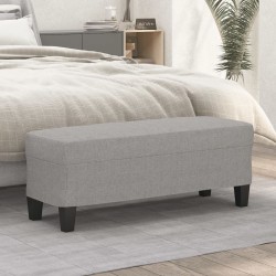 Banc Gris clair 100x35x41 cm Tissu 